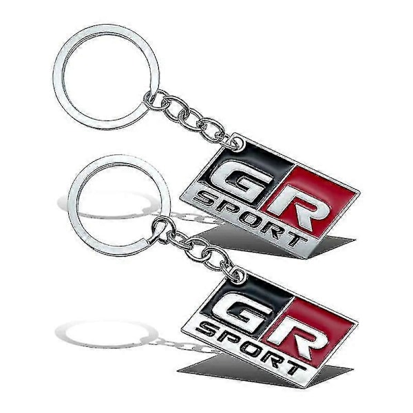1 stk. Metal Nøglering Bil Nøglering Gr Sport Logo Nøglering Til Toyota Corolla Rav4 Camry Yaris C-hr Rz Rc Rs Prius Tilbehør NO.4