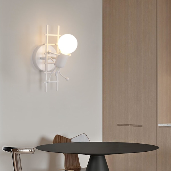 Klatre trapp kreativ design vegglampe, innendørs veggbelysning for soverom, stue, nattbord, gang White