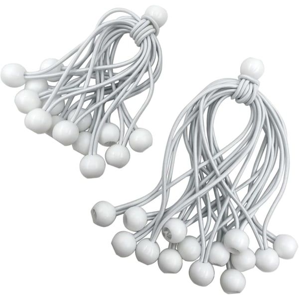 Bungee-reb, 30 stk. Bungee-krog Bungee med plastikkugle, Teltsnore