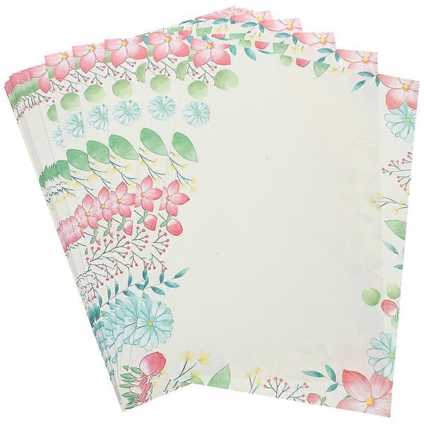 100 st Retro Skrivpapper Brevpapper Dekorativt Pappersmaterial
