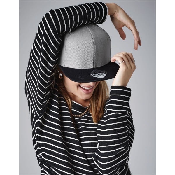 Unisex Baseballcaps for Voksne - To Farger, One Size Svart/Grå Black/Grey