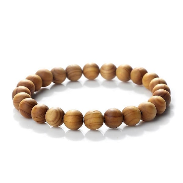 High Cliff Cypress Träpärlor Armband Dam Herr Meditation Handgjort Armband Arborvitae 10mm