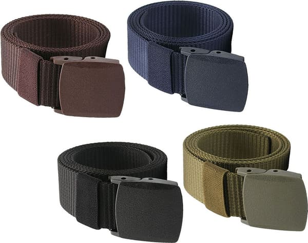4 Nylonbälten för män, jeansbälten