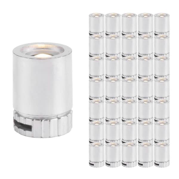 36 stk. miniaturelys til dukkehus, miniature LED-lys til håndværk, mini-spotlights batteridrevne sølv