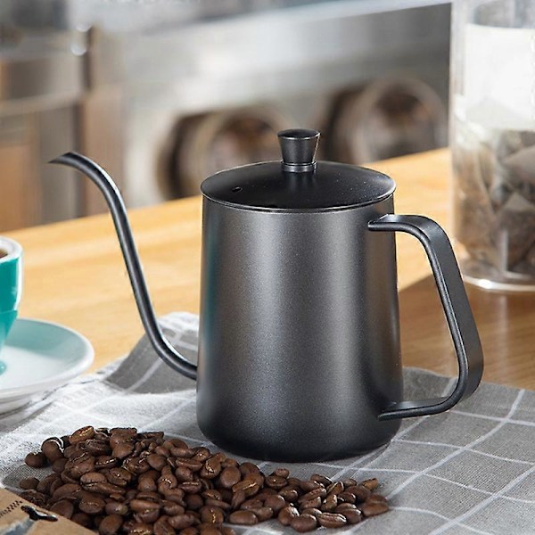 Häll över vattenkokare med smal pip, anti-skållning, rostfritt stål, lång svanhals för kaffebryggare Silver 1