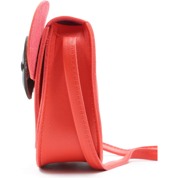 Liten museøre sløyfe crossbody veske, PU skulderhåndveske for barn jenter småbarn