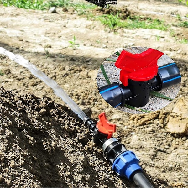 Sæt med 50 Slangevandingsventil, Tilslutningsslange 16 mm Haveplastventil til Vandingssystem