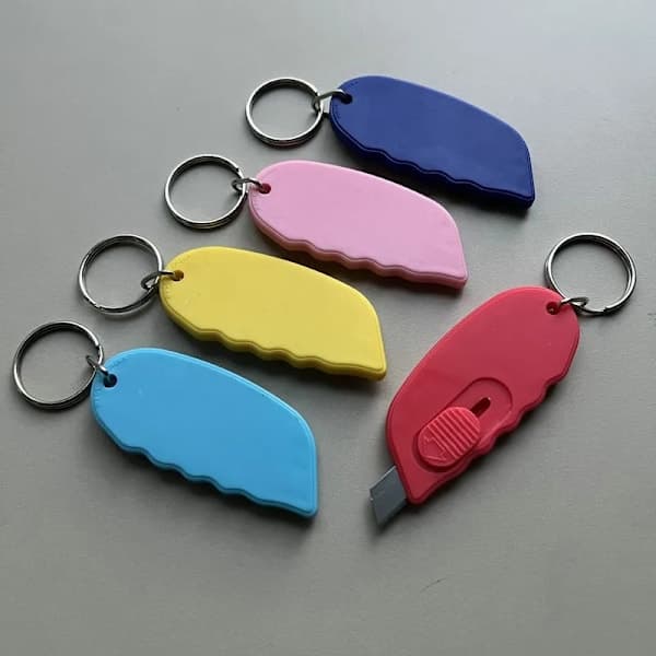 Mini papkniv Brevåbner Knap Papkniv Multifunktionel Papirkniv anden sort black