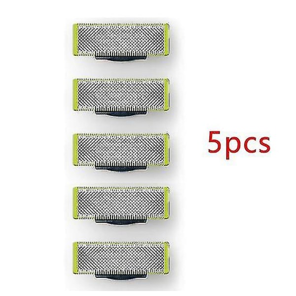 5 stk blad som er kompatibelt med Philips Oneblade Replacement Blade Beard Shaver Head Qp210 Qp220 Qp230 Qp2520 Qp2530 Qp2527 Qp2533 Qp2630 Qp6520_bd