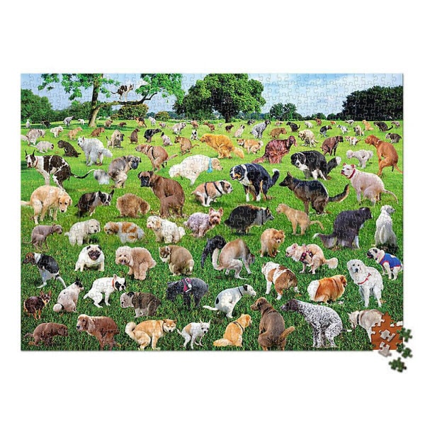 1000 brikker puslespil 101 Pooping Puppies Hunde Pooping Sjov Puslespil Legetøj Kreativ Gave