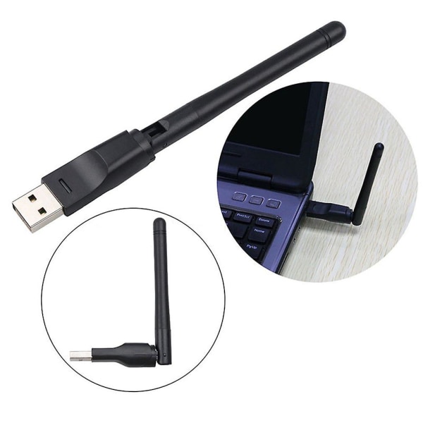 Antennadaptrar Nätverkskort 7601 USB Trådlös USB 2.0 Peeds Upp till 150mbps 802.11b/g/n Roterbar antenn Lan Wifi Adapter