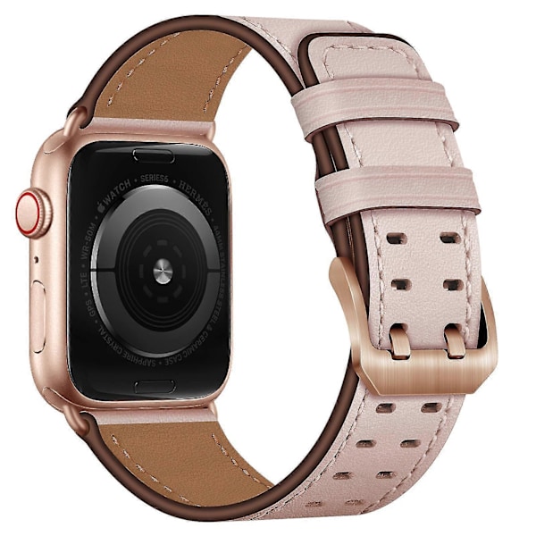 Siangot Business Lærreim For Apple Watch Ultra 49mm 8 7 45mm 41mm Høy kvalitet armbånd For Iwatch 6 5 4 3 Se 38mm 40mm 42mm 44mm Pink For 38mm 40mm 41mm