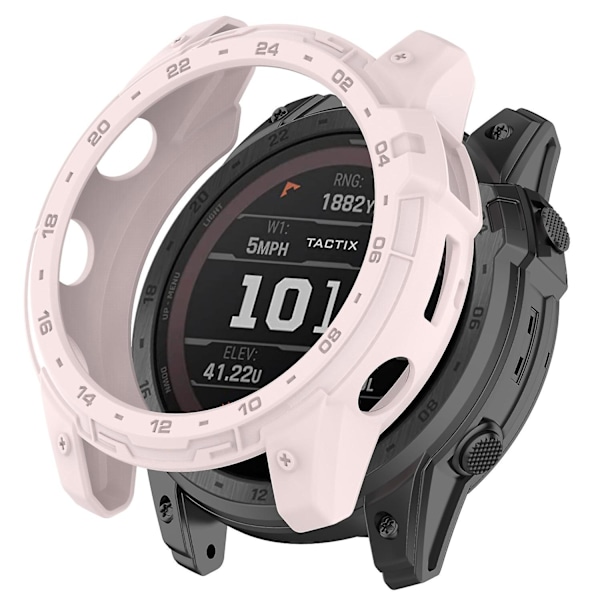 TPU-etui til Garmin Enduro 2/Tactix 7 med hurtigudløsning - Sportsur med hulkasse Light pink Style D Other Smartwatch Model