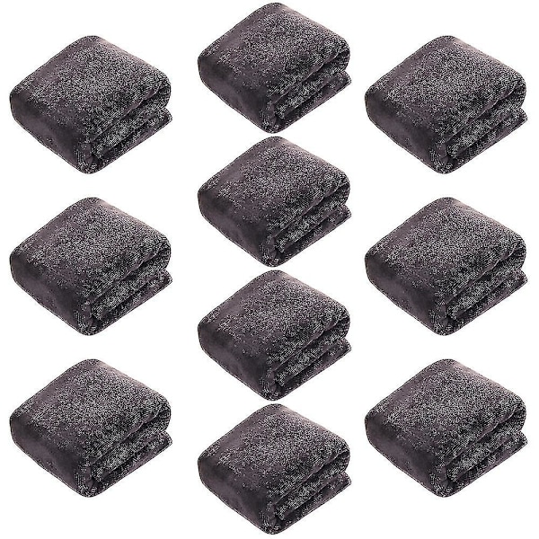 Salon-hiuspyyhkeet 10 kpl - Nopeasti kuivuva pyyhe hiuksille, käsille, kasvoille. Käyttöön kotona, salonissa, kylpylässä, parturi-kampaamossa dark grey
