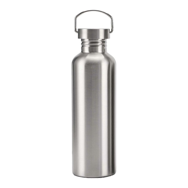 Vannflasker Gjenbrukbar Bred Munn Rustfritt Stål Sportsflaske for Voksne 1000ml Steel cover