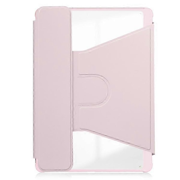 För Samsung Galaxy Tab A9+ 360° Rotation Transparent Smart Läderfodral med Tangentbord S20241230512 Pink