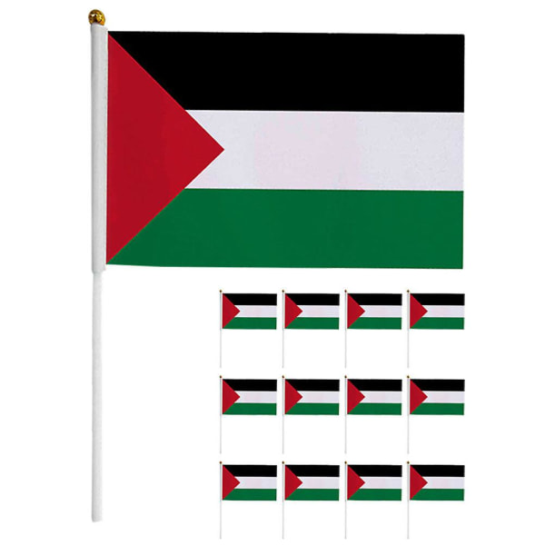 20 stk håndholdte flagg Palestina-flagg Slitasjebestandige Palestina-flagg Liten bil Palestina-flagg dekorasjoner