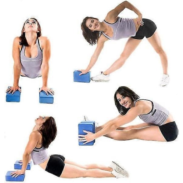 Yoga Block Set Högdensitet Mjuk Bricka 2-pack Yogablock 1 Yogarem