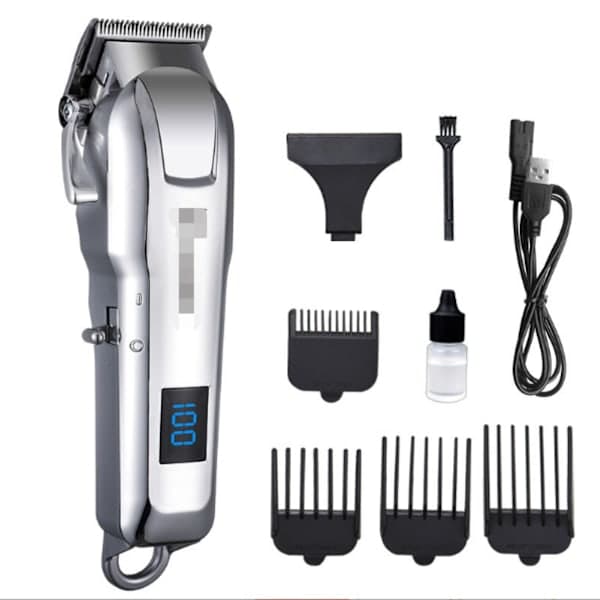 Professionell djurhårstrimmer Silver Silver Silver