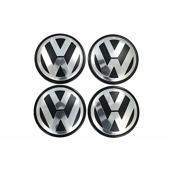 Pakke med 56MM Centerkapsler VW Sølv One Size