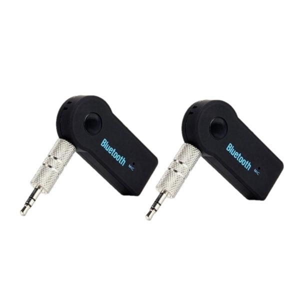 2 stk. - Bluetooth musikmodtager til bilen - AUX Bluetooth 4.1 Sort