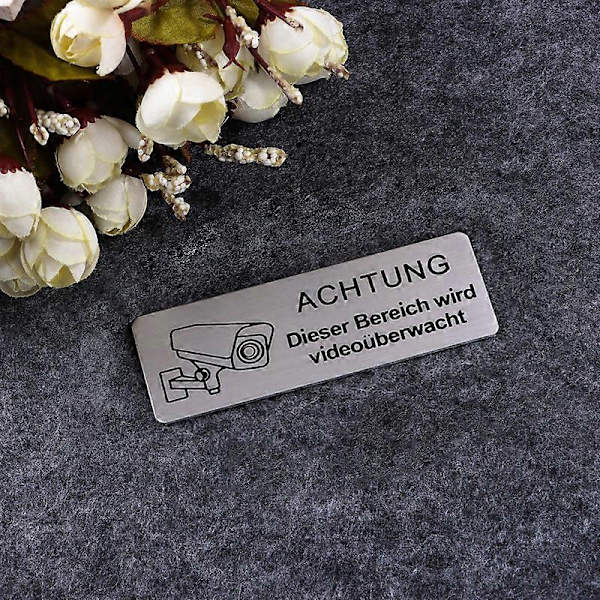 20 st Videoövervakningskamera CCTV-varningsskylt Varningsdekal white 8.5cmx3cm