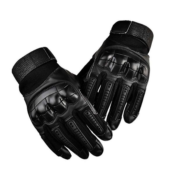 Uforgængelige Beskyttende Taktiske Handsker med Fulde Fingre - Taktiske Handsker til Mænd Touch Screen Handsker med Fulde Fingre til Jagt Motorcykel Black M