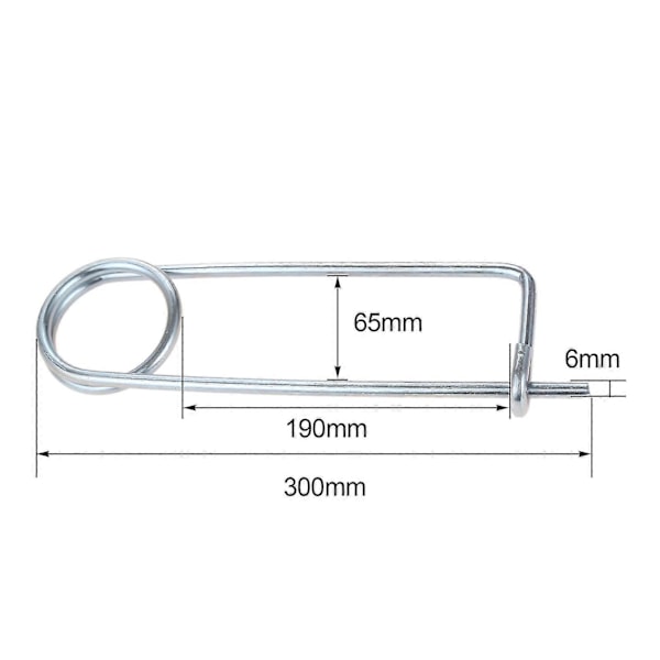 Stål Fjederstift Hurtiglås Broche Låsebeslag Brocheform Splint Sikkerhedsnåle Til Landbrug Plæne Have Kobling 10/5/1 Stk