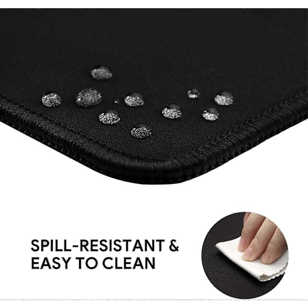 Stor Spillmusmatte 800 x 400 mm XXL Tastaturmusmatte, Sklisikker Gummi Vannbestandig Overflate, Utvidet Skrivebordsmusmatte