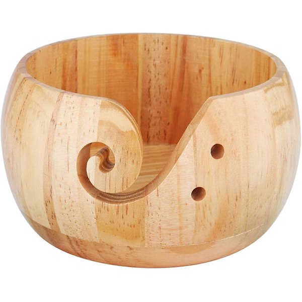 Garnboll, Stor Träfåll för Stickning, Stora Garnbollar för Virkning och Stickprojekt, Diameter 15 cm/6 tum, Utan Lock, Stickaregåvor, Bambu