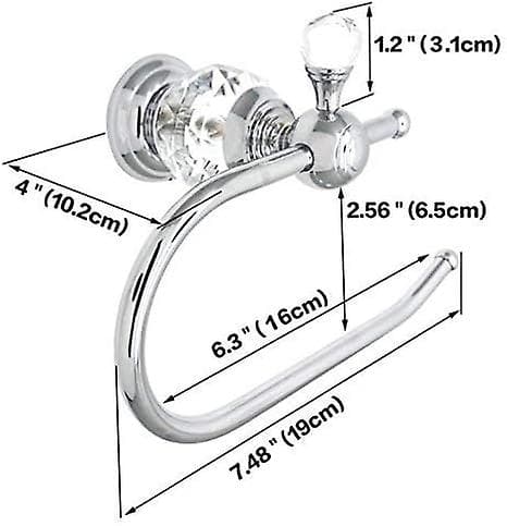 Crystal Series Toiletpapirholder i messing, poleret krom Gold