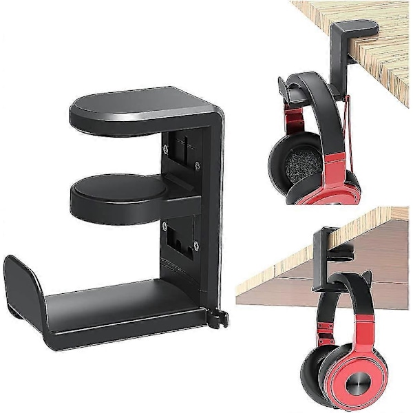 Vikbart hörlursställ, universellt skrivbordshållare för headset, hängande