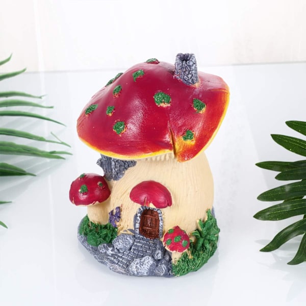 Miniatyr svamp prydnad terrarium tillbehör svamp hus miniatyr svamp hus statyer tillbehör för terrarium dekor glas prydnader Purple