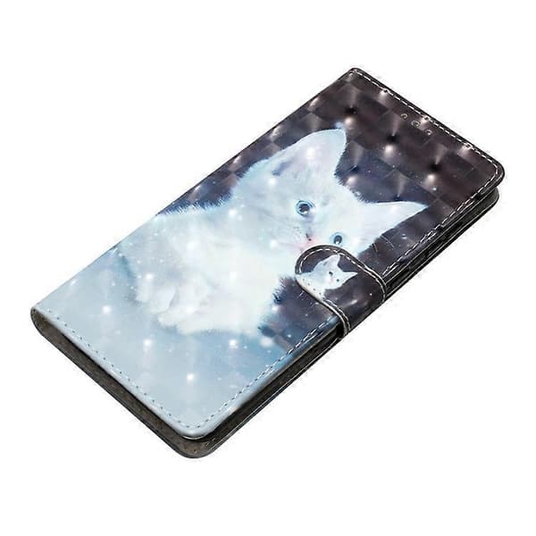 Kompatibelt Skal för iPhone 16 PU Läder 3D Mönstertryck Telefonplånboksfodral