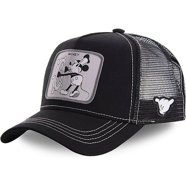 Anime Tegneserie Mikke Donald Duck Snapback Bomulls Baseball Caps Black MIckey C