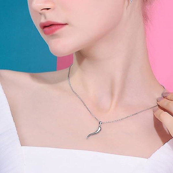 Italiensk Horn Vedhæng til Mænd og Kvinder, Rustfrit Stål/Talisman Beskyttelses Smykker Lykke Amulett
