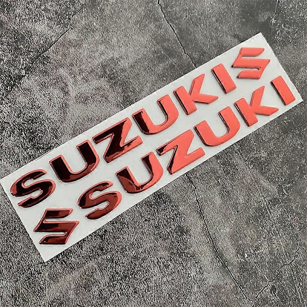 Suzuki-tarra 3D Tankin Tarrasarja Logo Kultainen Tunnus Silver Big