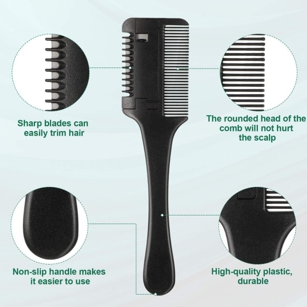 Razor Comb Hårtyndende Kam Hår Styling Razor Comb Hårklipper Razor Comb Skæresaks Dobbeltsidet Hår Styling Razor Comb Værktøj (Pakke med 1)