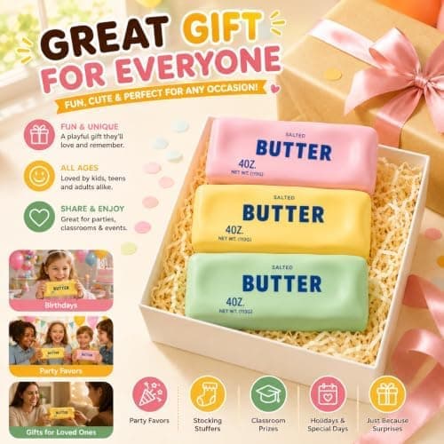 Krämig Smör Squishy ASMR Pärlfylld Realistisk Mat Stressboll Smör Butter-green