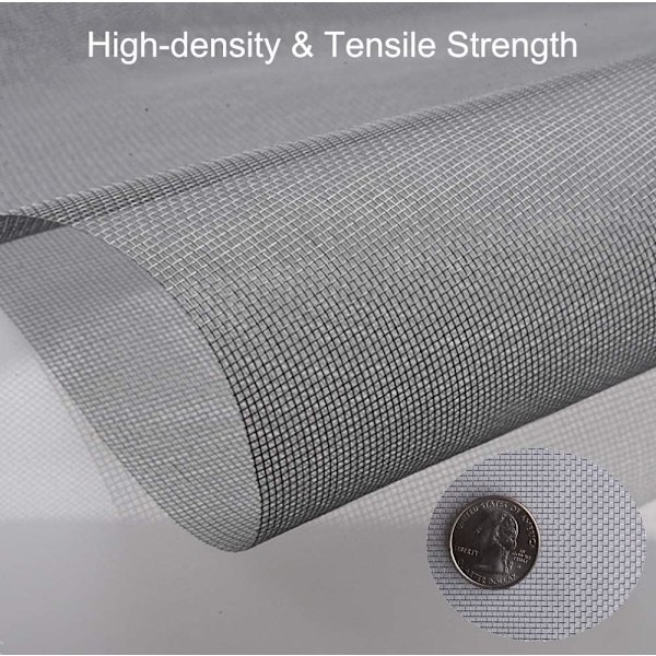 Flue-myggenet stopper frugtfluer, holdbart insektnet til vinduer og døre, DIY-net med høj densitet Grey 2*2m