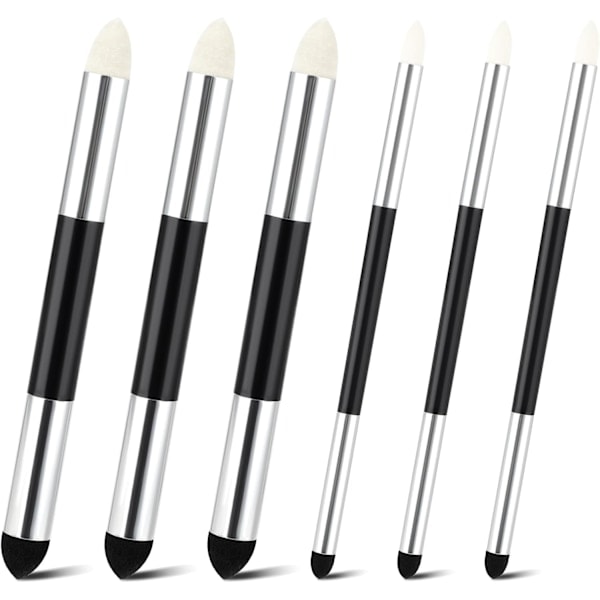 6 stk. dobbelthovedet blending svampepenne, vaskbar friktions svamp pensel, genanvendelig blending pen, egnet til studerende skitsering og maling