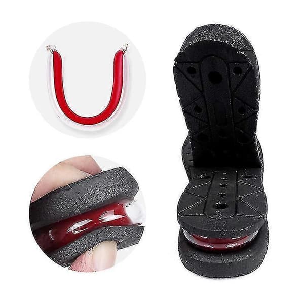 Unisex 3cm 5cm 7cm eller 9cm Hælhøjde Forhøjelse Sko Indlægssåler (Sort) 3 Layer(6cm)