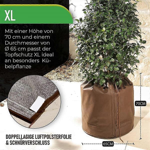 Termisk potteskjold til planter, blomsterpotteskjold, vinterbeskyttelse, kuldebeskyttelse, frostbeskyttelse 50 x 45 cm