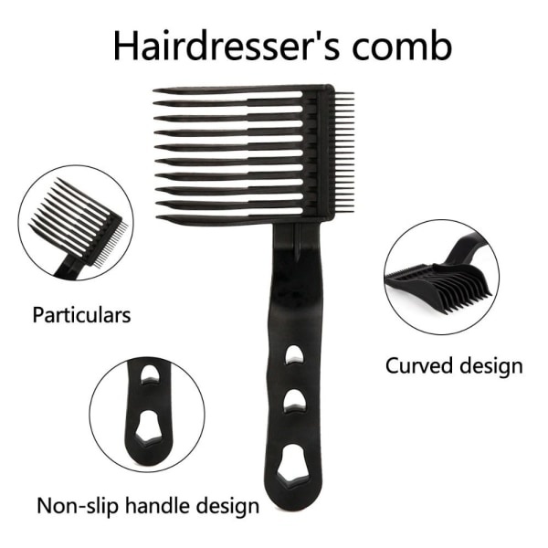 Barber Fade Kammar Hårklippningskam Böjd kam