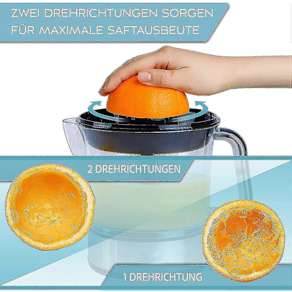 Elektrisk Citronpresser Juicer - Højt Juiceudbytte - 2 Rotationsretninger - Rustfrit Stål - Gratis Forsendelse