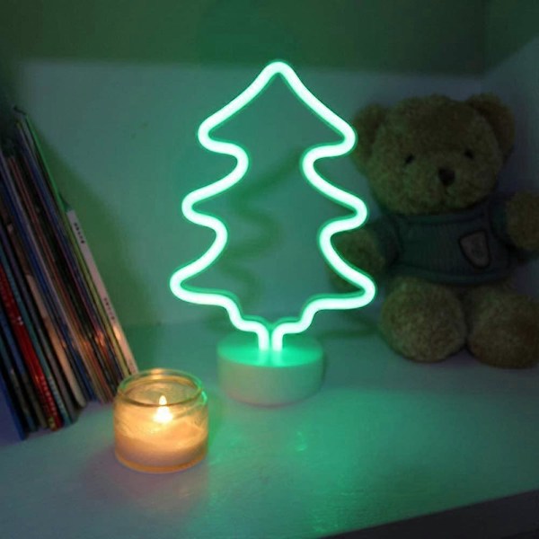 LED Neonljusskylt Väggdekor Nattlampa USB/Batteridriven Neon för Jul Födelsedagspresent Fest Barn Vardagsrum Bröllopsdekoration (Jul