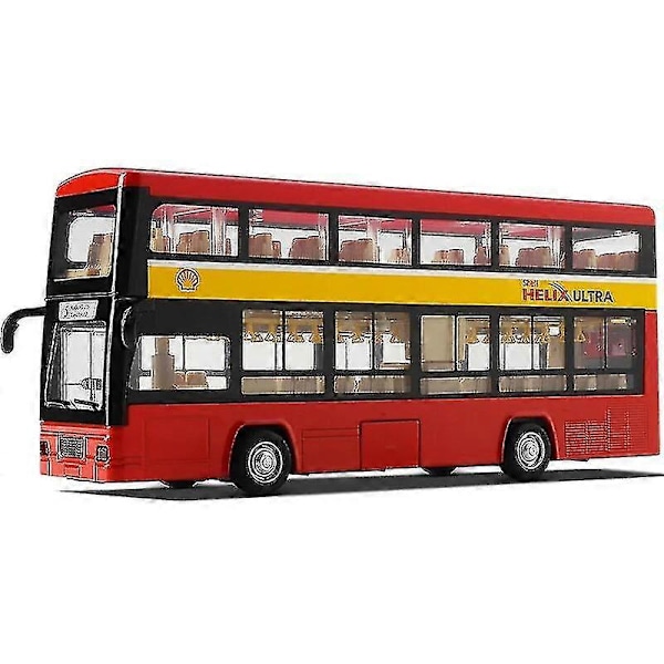 1/50 Setra Lyxig Bussleksak Diecast Miniatyrmodell Drag tillbaka Ljud & Ljus Pedagogisk Samlingspresent För Pojkar Barn Double-decker Bus5