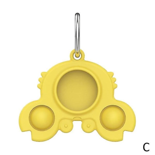 Silikonikuplavyö Dekompressiolelut Dekompressiolelut Söpöt koristeelliset koiran avaimenperät Lemmikit Aikuiset Lapset Keltainen