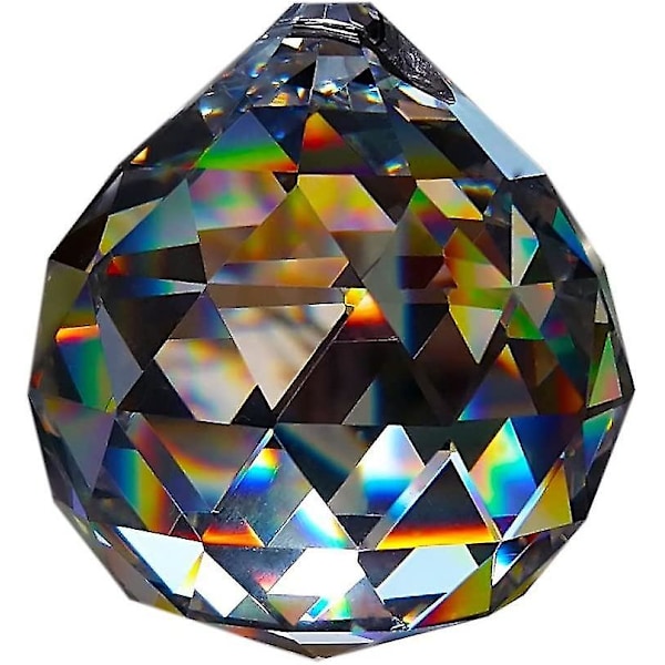 Krystallkule 30 mm 5 stk Blykrystall Regnkrystall Krystallkuler For Hengende Vindudekorasjon Feng Shui Krystallglass