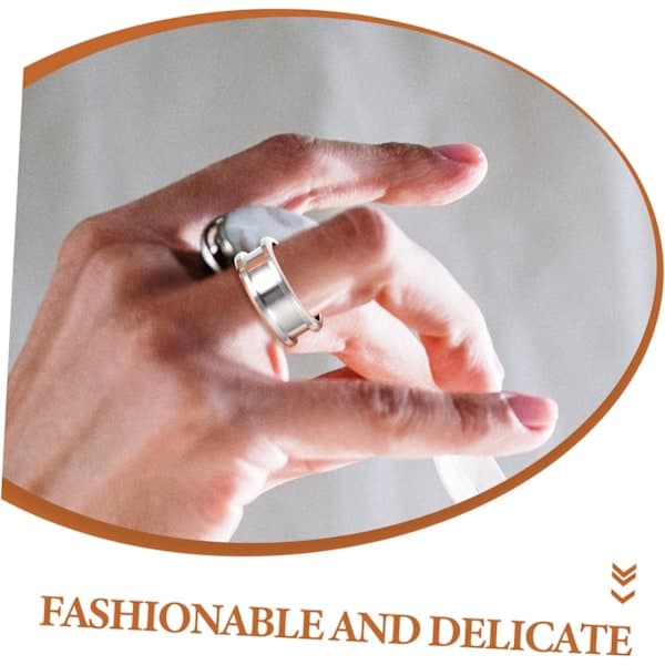 18 stk. riflede enkle fingerringer i rustfritt stål, trendy stablebare smykker